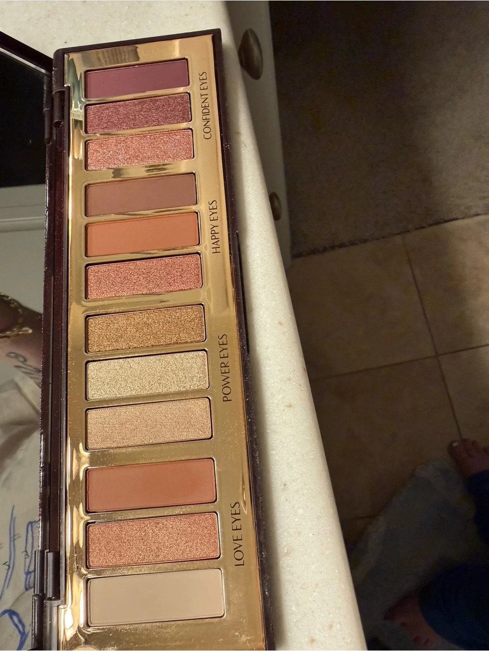 Deep Burgundy Shimmer Rectangular Makeup Palette Stars In Your Eyes